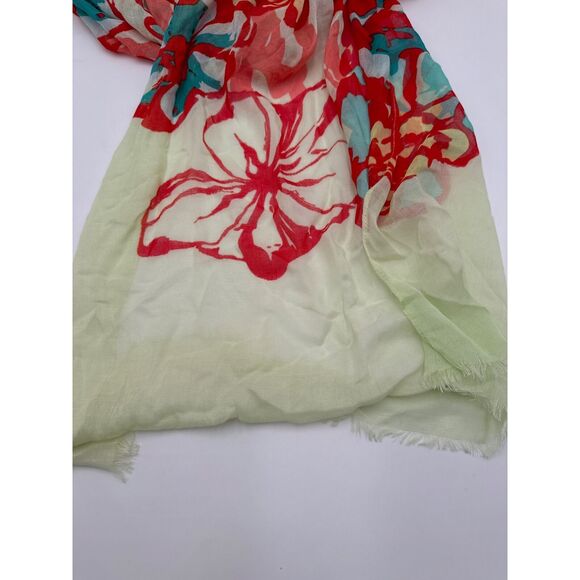 Collection Eighteen Soft Fringe Floral Scarf - Multi-Color Viscose - Picture 3 of 6